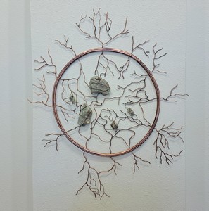 Click to view detail for Suspension, Copper & Amazonite 29x24.5 $425